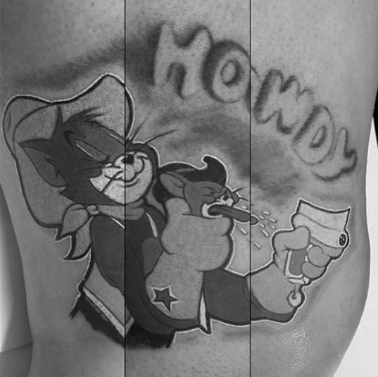 Guys Tom And Jerry Tattoo Design Ideas