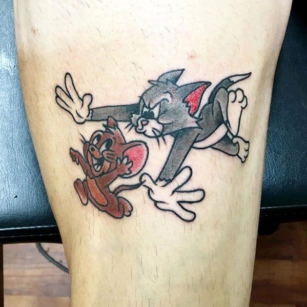Guys Tom And Jerry Tattoo Designs