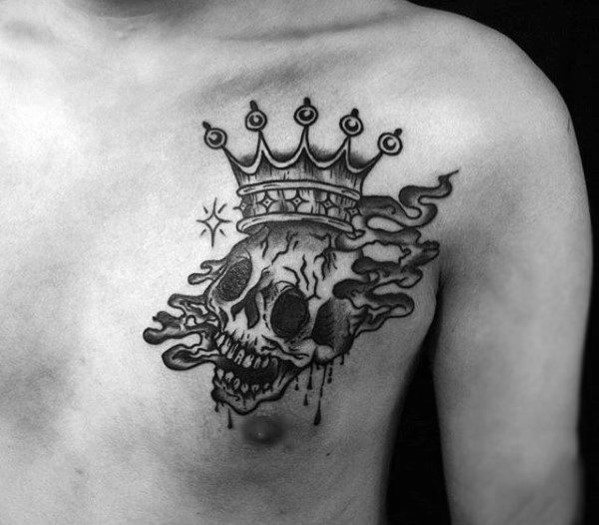 Guys Traditional Crown Tattoos