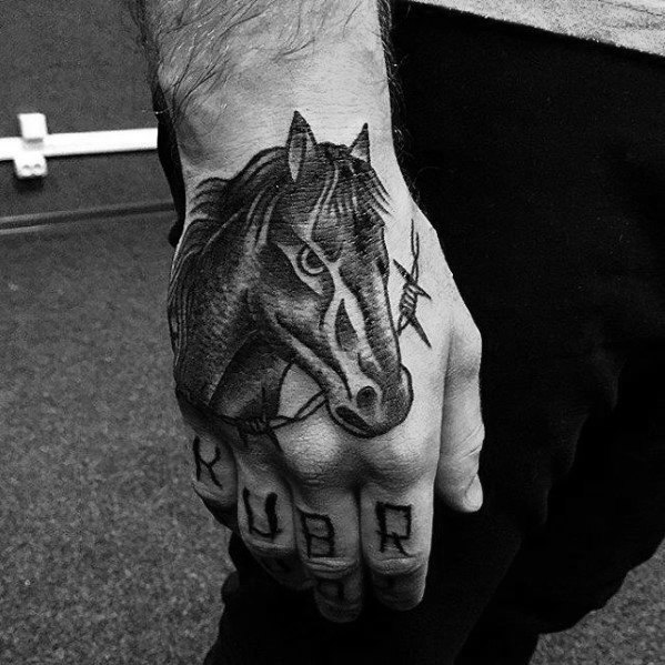 Guys Traditional Horse Tattoo Design Ideas