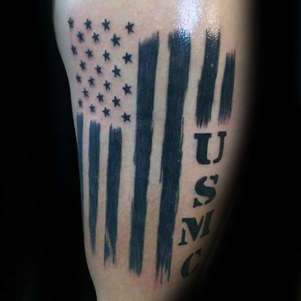 SCPMUSC 11  809  Closeup on USMC forearm tattoo and gun  Flickr