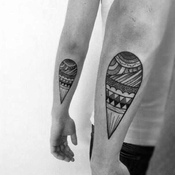 guys with pattern brother outer forearm tattoos