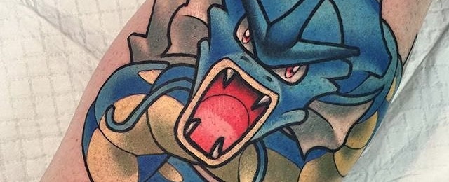 40 Gyarados Tattoo Designs For Men - Pokemon Ink Ideas