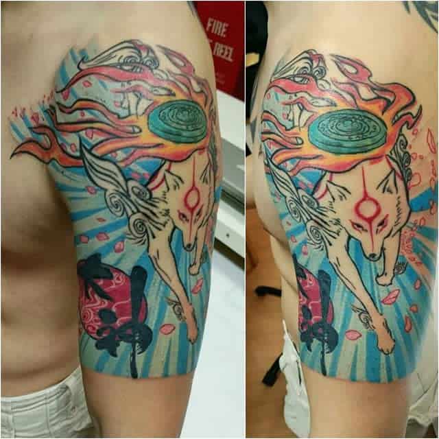 Half Sleeve Okami Tattoos Moonstrucktattoo
