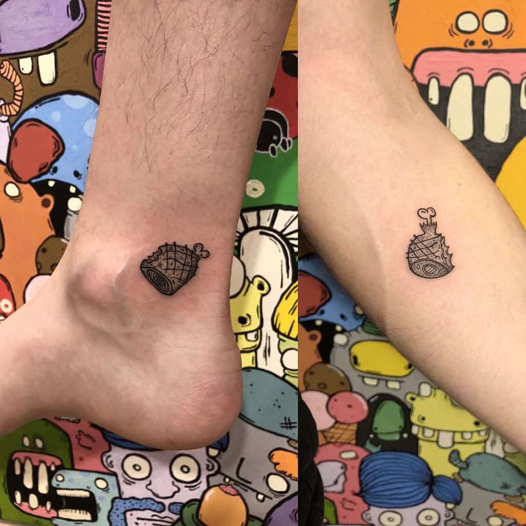 Ham Dot Work Line Tattoo
