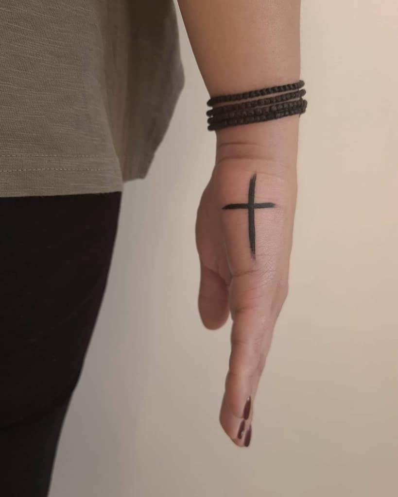 hand cross tattoos for women pavli_chenko
