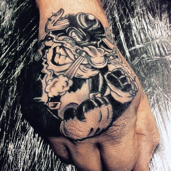 Hand Male Bull Tattoos Designs