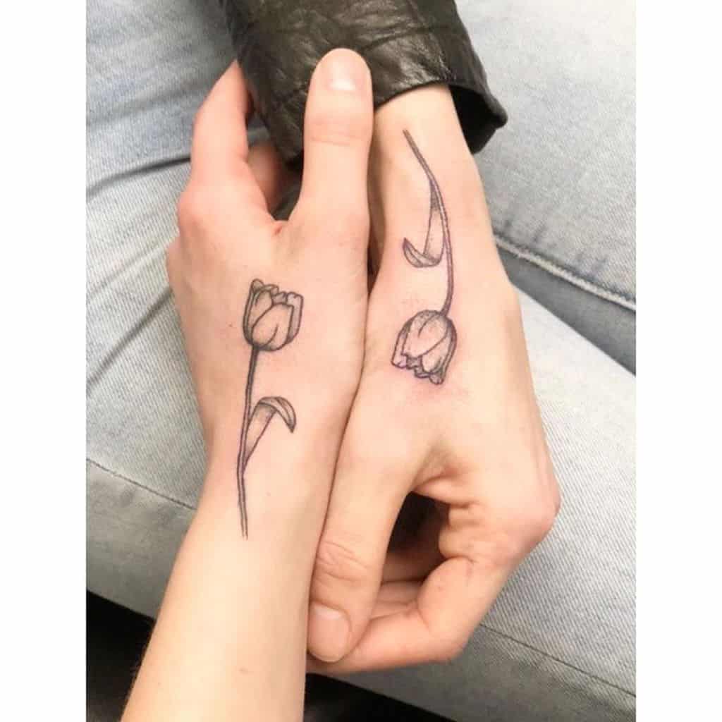 Hand Match Tulip Tattoo