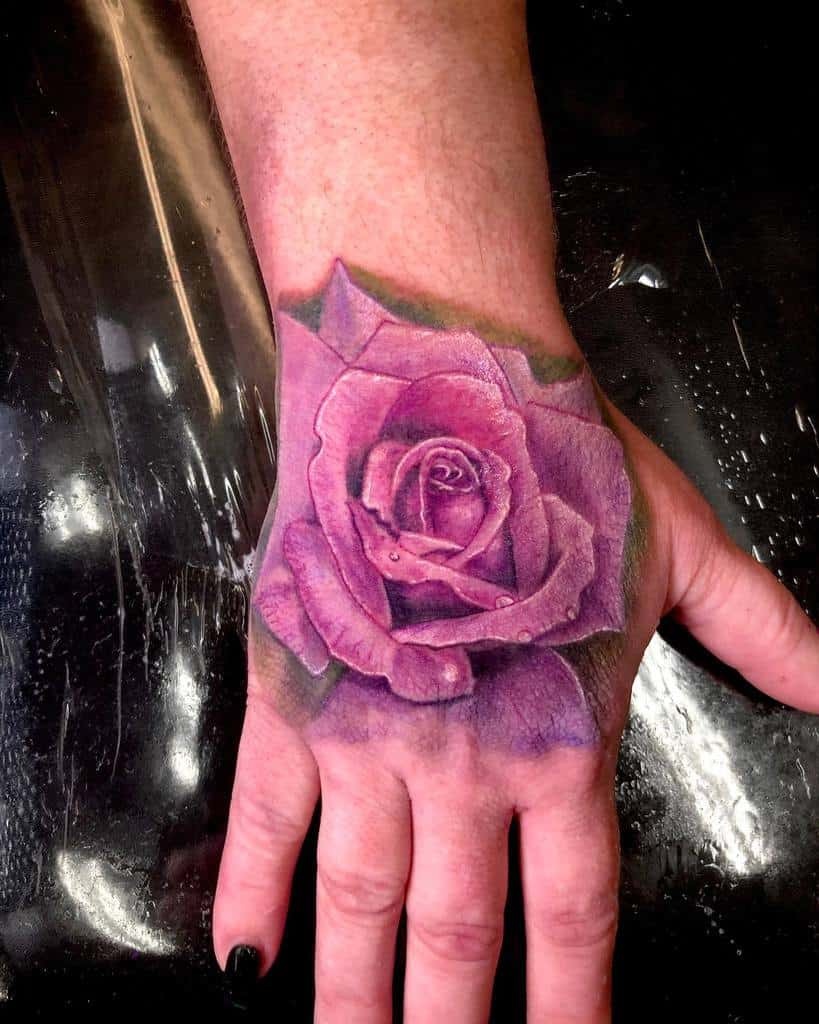 hand purple rose tattoos rob_beast_tat2