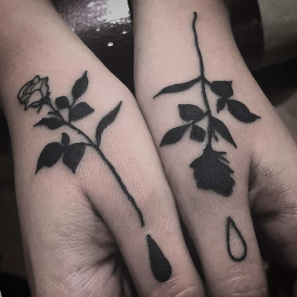 hand tribal rose tattoos morgangatekeeper
