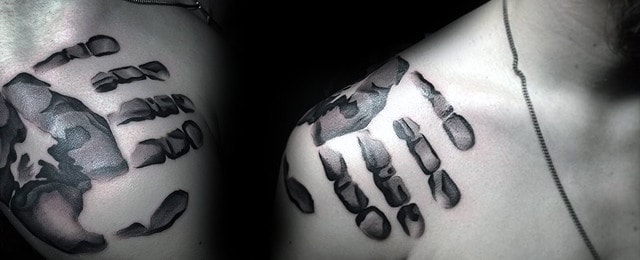 60 Handprint Tattoo Designs For Men – Impression Ink Ideas