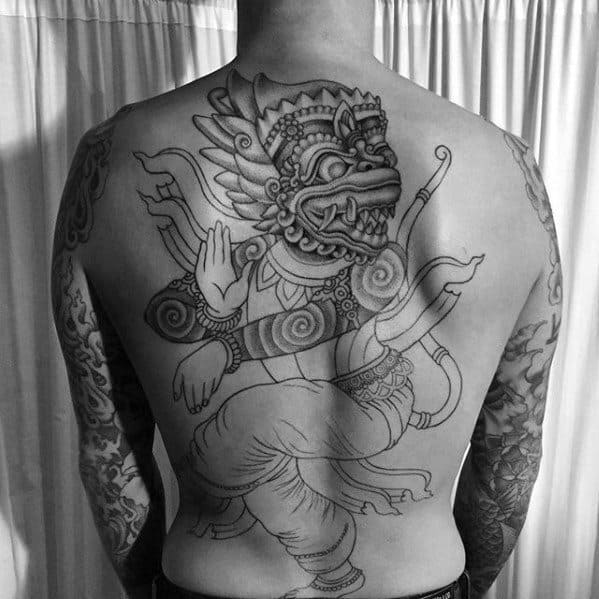 Hanuman Tattoo Design Ideas For Males On Full Back