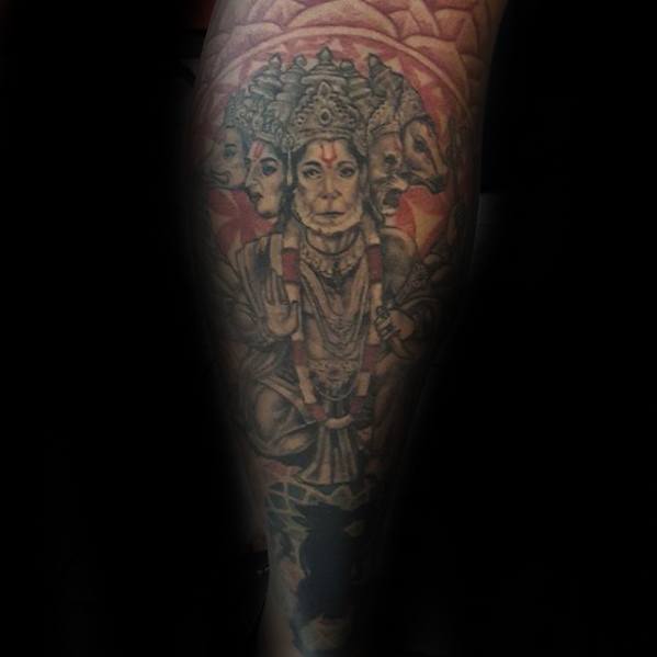 Hanuman Tattoo Design On Man Hinduism Inspiration