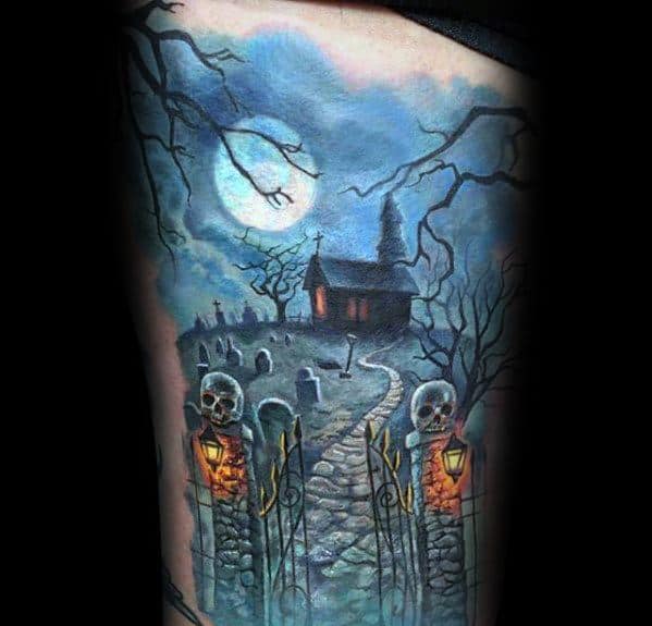Top more than 71 haunted house tattoo latest  thtantai2