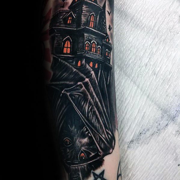Haunted House Tattoos Male