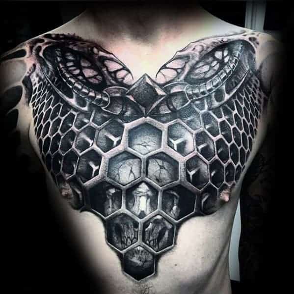 hexagon-3d-skull-guys-geometric-chest-tattoo