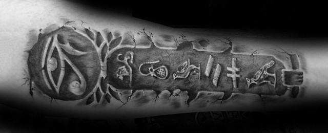 30 Hieroglyphics Tattoo Designs For Men - Ancient Egyptian Ink Ideas