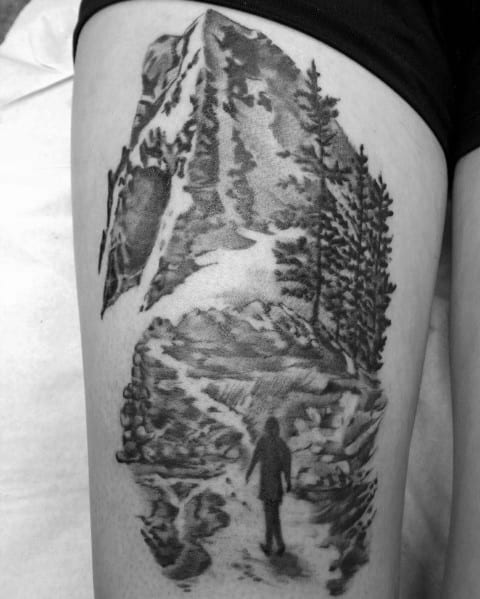 Hiking Themed Tattoo Ideas For Men