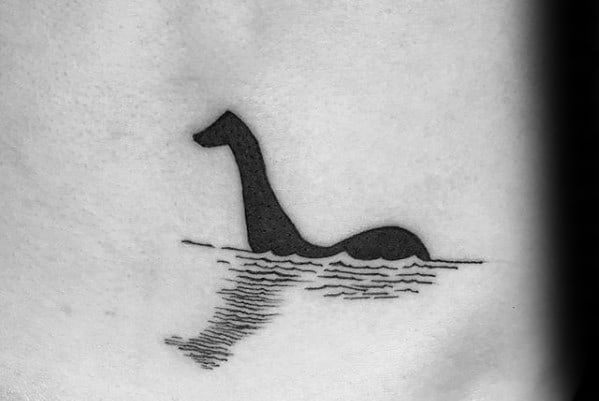 Hip Loch Ness Monster Male Tattoos