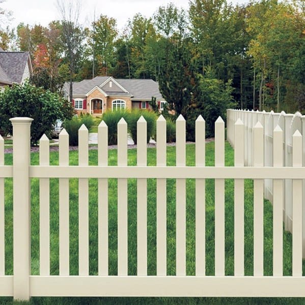 Home Ideas White Painted Picket Wooden Fence