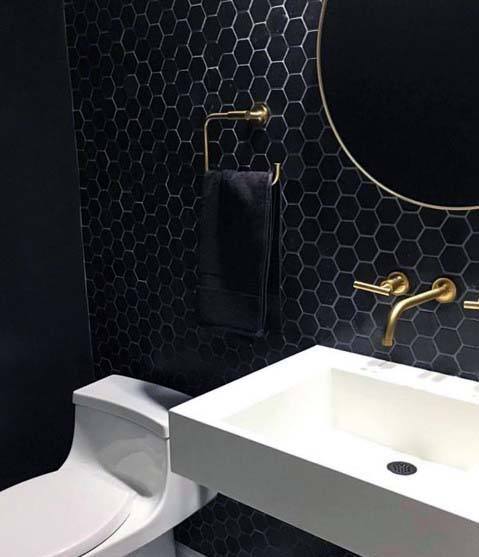 hexagon tile bathroom