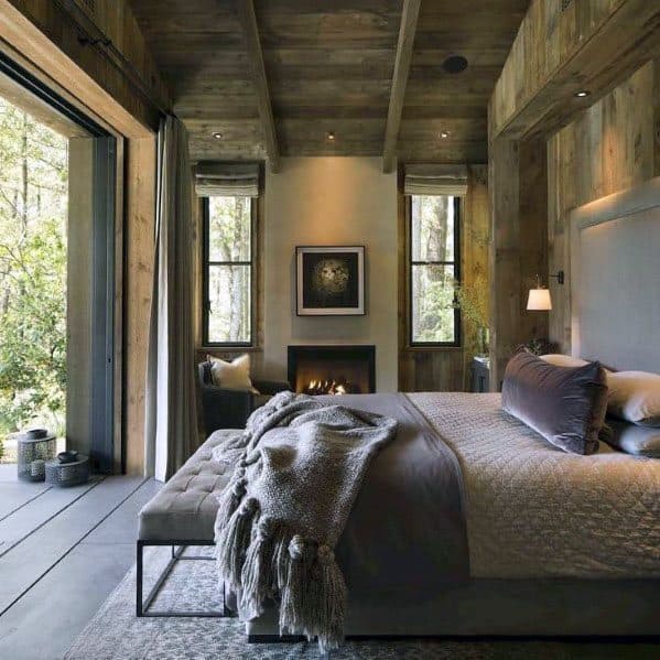 Home Interior Designs Rustic Ceiling Master Bedroom