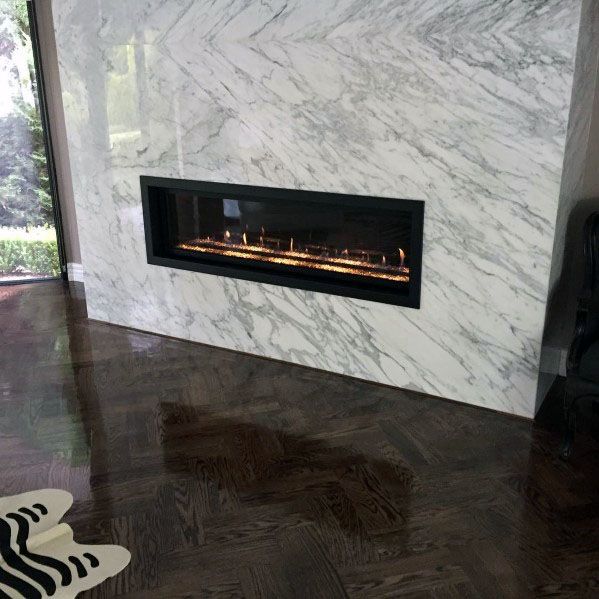 marble linear fireplace surround