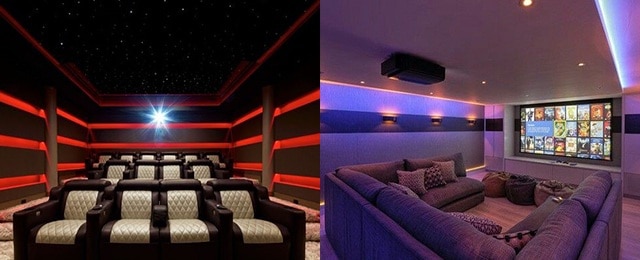 Top 40 Best Home Theater Lighting Ideas – Illuminated Ceilings and Walls