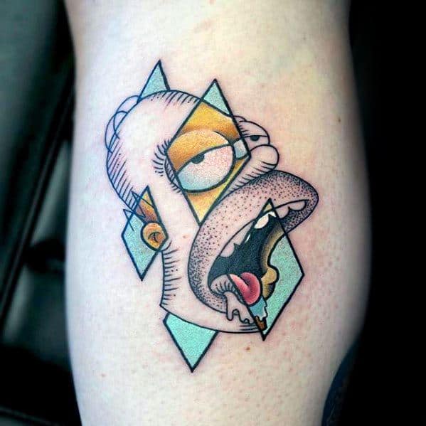 Homer Simpson Mens Geometric Arm Tattoo Designs