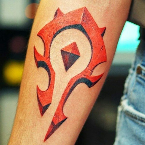 Horde Symbol Mens Designs World Of Warcraft Tattoo