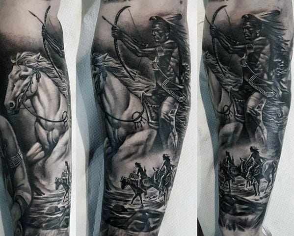 Black and White Tattoos  Horse tattoo Horse tattoo design Animal tattoos