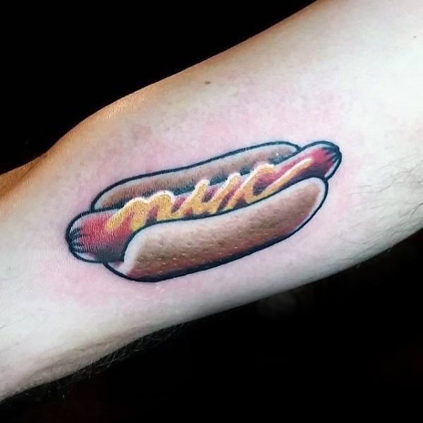 Hot dog  Dachshund tattoo Small finger tattoos Finger tattoos