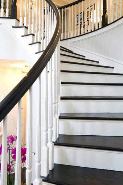 curved home staircase 