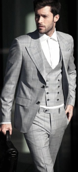 How To Wear A Grey Three Piece Suit With Vest Without A Tie Masculine Outfits Style Ideas For Men