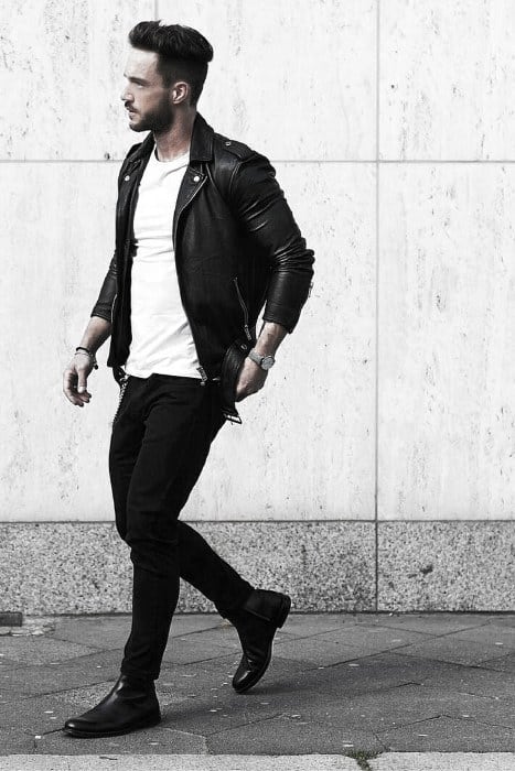 How To Wear A Leather Jacket Leather Jacket Outfits Male Style