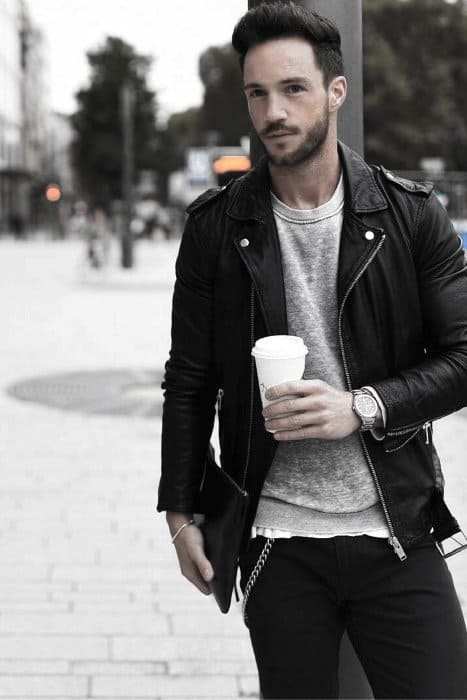 How To Wear A Leather Jacket Leather Jacket Outfits Style Looks For Men