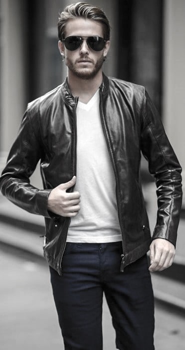 How To Wear A Leather Jacket Male Leather Jacket Outfits Styles