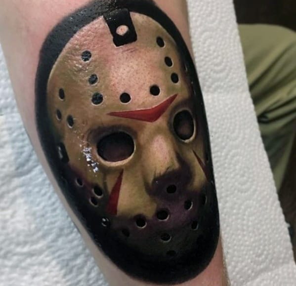 3. Arm Jason Mask Tattoos.