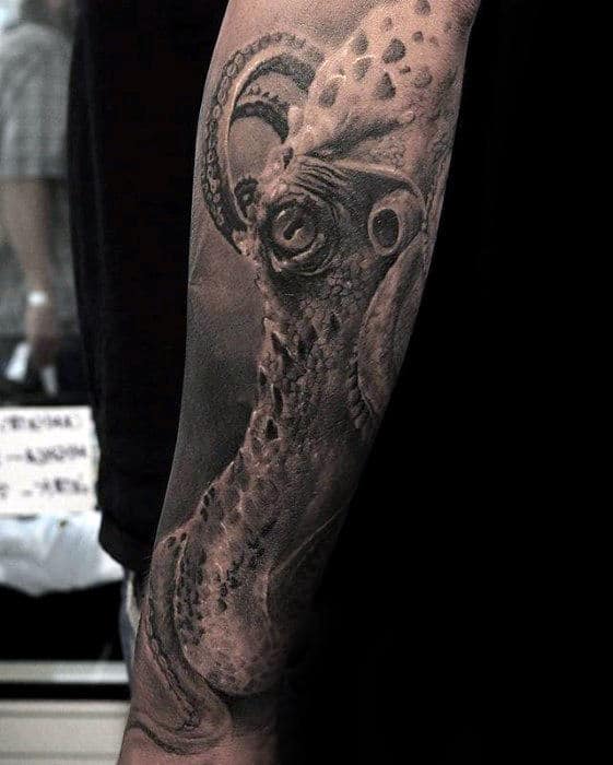 hyper-realistic-3d-mens-octopus-sleeve-tattoo-on-forearm