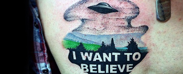 50 I Want To Believe Tattoo Designs for Men