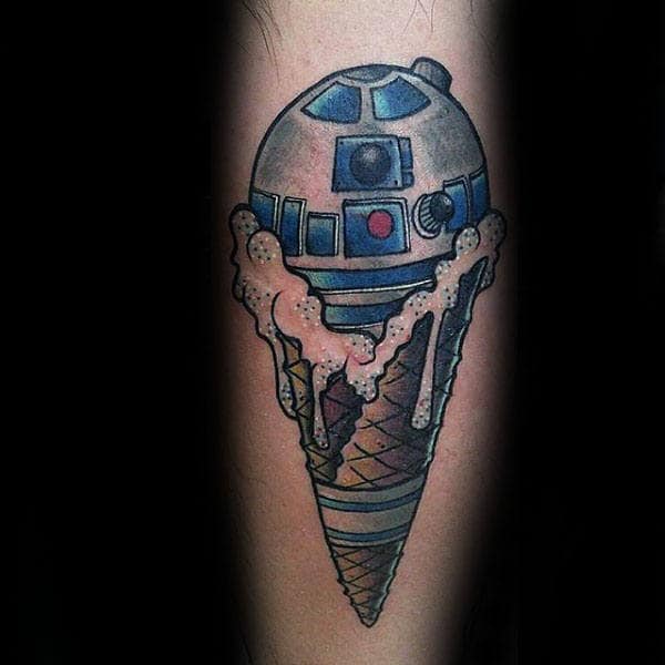 Ice Cream Cone Rd2d Mens Creative Forearm Tattoos