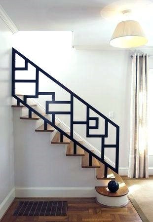 Idea Inspiration Basement Stairs Designs With Ornate Metal Railing