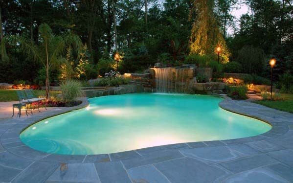 Ideas For Home Pool Waterfall