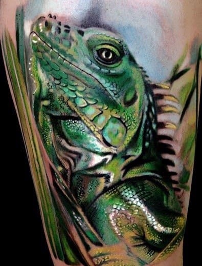 Iguana Male Tattoo Designs