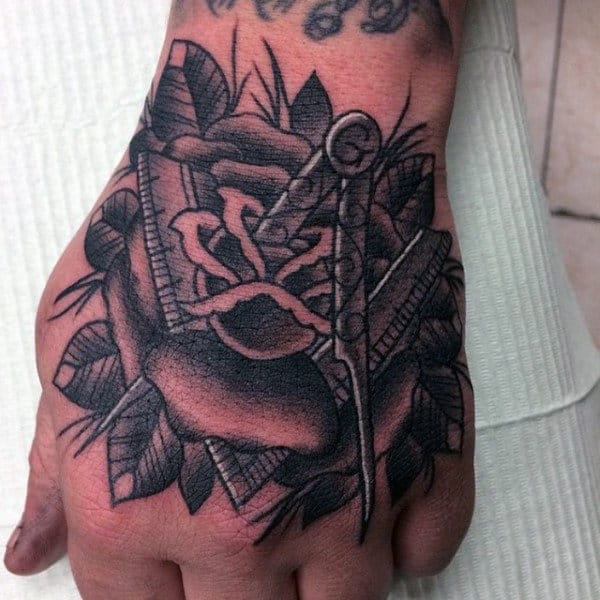 Illuminati Tattoo Male Hand