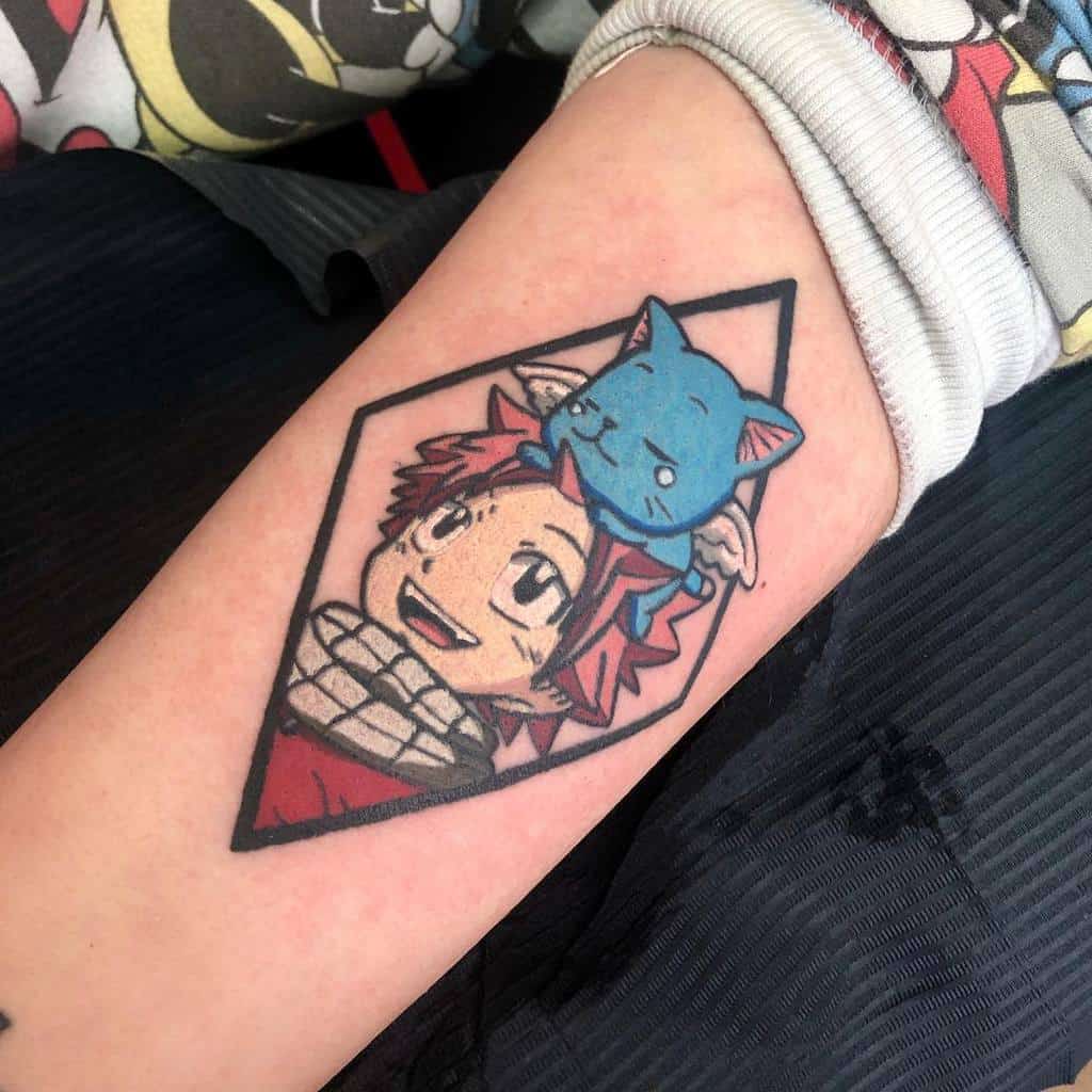 Illustration Colour Anime Forearm Fairytail Tattoo Redstattooparlour