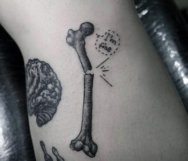 arm bone tattoo