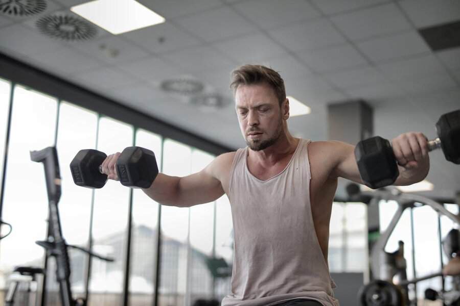 Guy working out