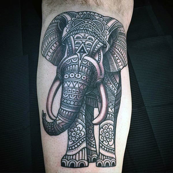 Impressive Grey Elephant Tatoo Mens Forearms