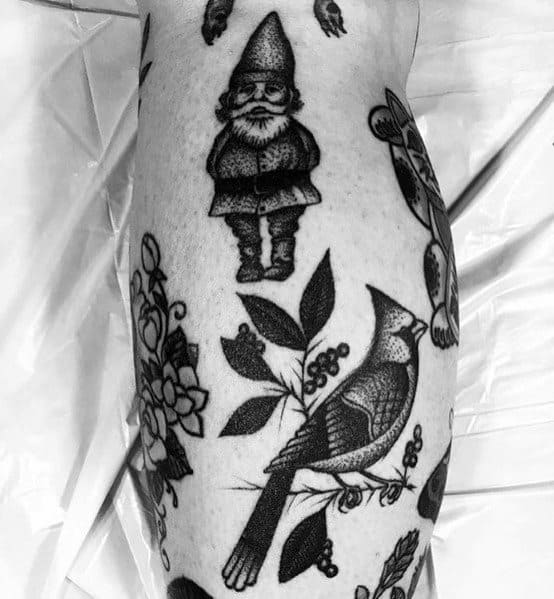 Impressive Male Gnome Tattoo Designs